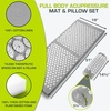 image:imageProsourceFit Acupressure Mat and Pillow Set for BackNeck Pain Relief and Muscle Relaxation OrangeGreyWhite