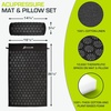 image:imageProsourceFit Acupressure Mat and Pillow Set for BackNeck Pain Relief and Muscle Relaxation OrangeLarge  BlackBlack