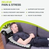 image:imageProsourceFit Acupressure Mat and Pillow Set for BackNeck Pain Relief and Muscle Relaxation OrangeLarge  BlackWhite