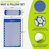 image:imageProsourceFit Acupressure Mat and Pillow Set for BackNeck Pain Relief and Muscle Relaxation OrangeLarge  BlueWhite
