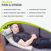 image:imageProsourceFit Acupressure Mat and Pillow Set for BackNeck Pain Relief and Muscle Relaxation OrangeLarge  GreyWhite
