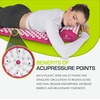image:imageProsourceFit Acupressure Mat and Pillow Set for BackNeck Pain Relief and Muscle Relaxation OrangeLarge  PinkWhite
