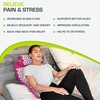 image:imageProsourceFit Acupressure Mat and Pillow Set for BackNeck Pain Relief and Muscle Relaxation OrangeLarge  PinkWhite