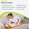 image:imageProsourceFit Acupressure Mat and Pillow Set for BackNeck Pain Relief and Muscle Relaxation OrangeOrangeWhite