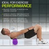 image:imageProsourceFit High Density Foam Rollers 12  inches long Firm Full Body Athletic Massage Tool for Back Stretching Yoga Pilates Post Workout Muscle Recuperation BlackBluePurple