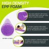 image:imageProsourceFit High Density Foam Rollers 12  inches long Firm Full Body Athletic Massage Tool for Back Stretching Yoga Pilates Post Workout Muscle Recuperation BlackBluePurple