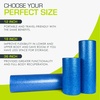 image:imageProsourceFit High Density Foam Rollers 12  inches long Firm Full Body Athletic Massage Tool for Back Stretching Yoga Pilates Post Workout Muscle Recuperation BlackBlueBlue
