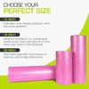 image:imageProsourceFit High Density Foam Rollers 12  inches long Firm Full Body Athletic Massage Tool for Back Stretching Yoga Pilates Post Workout Muscle Recuperation BlackBluePink
