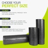 image:imageProsourceFit High Density Foam Rollers 12  inches long Firm Full Body Athletic Massage Tool for Back Stretching Yoga Pilates Post Workout Muscle Recuperation BlackBlueBlack