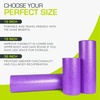 image:imageProsourceFit High Density Foam Rollers 12  inches long Firm Full Body Athletic Massage Tool for Back Stretching Yoga Pilates Post Workout Muscle Recuperation BlackBluePurple