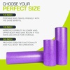 image:imageProsourceFit High Density Foam Rollers 12  inches long Firm Full Body Athletic Massage Tool for Back Stretching Yoga Pilates Post Workout Muscle Recuperation BlackBluePurple