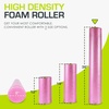 image:imageProsourceFit High Density Foam Rollers 12  inches long Firm Full Body Athletic Massage Tool for Back Stretching Yoga Pilates Post Workout Muscle Recuperation BlackBluePink