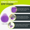 image:imageProsourceFit High Density Foam Rollers 12  inches long Firm Full Body Athletic Massage Tool for Back Stretching Yoga Pilates Post Workout Muscle Recuperation BlackBluePurple