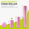 image:imageProsourceFit High Density Foam Rollers 12  inches long Firm Full Body Athletic Massage Tool for Back Stretching Yoga Pilates Post Workout Muscle Recuperation BlackBluePink