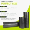 image:imageProsourceFit High Density Foam Rollers 12  inches long Firm Full Body Athletic Massage Tool for Back Stretching Yoga Pilates Post Workout Muscle Recuperation BlackBlueBlack