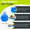 image:imageProsourceFit High Density Foam Rollers 12  inches long Firm Full Body Athletic Massage Tool for Back Stretching Yoga Pilates Post Workout Muscle Recuperation BlackBlueBlue