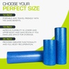 image:imageProsourceFit High Density Foam Rollers 12  inches long Firm Full Body Athletic Massage Tool for Back Stretching Yoga Pilates Post Workout Muscle Recuperation BlackBlueBlue