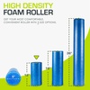 image:imageProsourceFit High Density Foam Rollers 12  inches long Firm Full Body Athletic Massage Tool for Back Stretching Yoga Pilates Post Workout Muscle Recuperation BlackBlueBlue