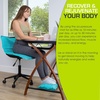 image:imageProsourceFit Ki Acupressure Mat and Pillow Set with 100 Natural Linen for BackNeck Pain Relief and Muscle RelaxationBahama Blue