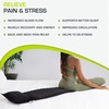 image:imageProsourceFit Ki Acupressure Mat and Pillow Set with 100 Natural Linen for BackNeck Pain Relief and Muscle RelaxationBlack Pearl