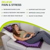 image:imageProsourceFit Ki Acupressure Mat and Pillow Set with 100 Natural Linen for BackNeck Pain Relief and Muscle RelaxationRoyal Lilac