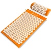 image:imageProsourceFit Acupressure Mat and Pillow Set for BackNeck Pain Relief and Muscle Relaxation OrangeOrangeWhite