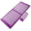 image:imageProsourceFit Acupressure Mat and Pillow Set for BackNeck Pain Relief and Muscle Relaxation OrangePurpuleWhite