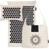 image:imageProsourceFit Ki Acupressure Mat and Pillow Set with 100 Natural Linen for BackNeck Pain Relief and Muscle RelaxationOnyx Gold