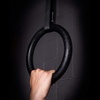 image:imageProsourceFit Fitness Gymnastics Rings with Straps for Total Body Conditioning at HomeBlack  Lexan