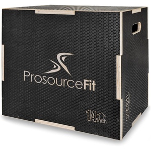 image:imageProsourceFit 3in1 Wood Plyometric Jump Box For Cross Conditioning Agility Vertical Jump Training amp Plyo WorkoutsTextured Grid Surface