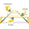 image:imageProsourceFit Raised Speed amp Agility Ladder with 6 Collapsible Hurdles for Footwork Football amp Soccer Elevated Training Workout Equipment
