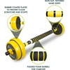 image:imageProsourceFit Adjustable Dumbbell amp Barbell Weight Set 2in1 Free Weights Available Home Gym EquipmentYellow 22lb