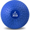 image:imageProsourceFit Slam Medicine Balls 5 10 15 20 25 30 50lbs Smooth and Tread Textured Grip Dead Weight Balls for Strength and Conditioning Exercises Cardio and Core WorkoutsBlue