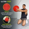 image:imageProsourceFit Slam Medicine Balls 5 10 15 20 25 30 50lbs Smooth and Tread Textured Grip Dead Weight Balls for Strength and Conditioning Exercises Cardio and Core WorkoutsRed