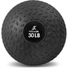 image:imageProsourceFit Slam Medicine Balls 5 10 15 20 25 30 50lbs Smooth and Tread Textured Grip Dead Weight Balls for Strength and Conditioning Exercises Cardio and Core WorkoutsTread  Black