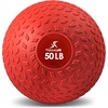image:imageProsourceFit Slam Medicine Balls 5 10 15 20 25 30 50lbs Smooth and Tread Textured Grip Dead Weight Balls for Strength and Conditioning Exercises Cardio and Core WorkoutsRed