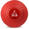 image:imageProsourceFit Slam Medicine Balls 5 10 15 20 25 30 50lbs Smooth and Tread Textured Grip Dead Weight Balls for Strength and Conditioning Exercises Cardio and Core WorkoutsRed