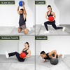 image:imageProsourceFit Slam Medicine Balls 5 10 15 20 25 30 50lbs Smooth and Tread Textured Grip Dead Weight Balls for Strength and Conditioning Exercises Cardio and Core WorkoutsTread  Black