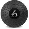 image:imageProsourceFit Slam Medicine Balls 5 10 15 20 25 30 50lbs Smooth and Tread Textured Grip Dead Weight Balls for Strength and Conditioning Exercises Cardio and Core WorkoutsTread  Black