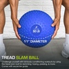 image:imageProsourceFit Slam Medicine Balls 5 10 15 20 25 30 50lbs Smooth and Tread Textured Grip Dead Weight Balls for Strength and Conditioning Exercises Cardio and Core WorkoutsBlue