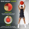 image:imageProsourceFit Slam Medicine Balls 5 10 15 20 25 30 50lbs Smooth and Tread Textured Grip Dead Weight Balls for Strength and Conditioning Exercises Cardio and Core WorkoutsRed