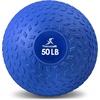 image:imageProsourceFit Slam Medicine Balls 5 10 15 20 25 30 50lbs Smooth and Tread Textured Grip Dead Weight Balls for Strength and Conditioning Exercises Cardio and Core WorkoutsBlue