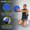 image:imageProsourceFit Slam Medicine Balls 5 10 15 20 25 30 50lbs Smooth and Tread Textured Grip Dead Weight Balls for Strength and Conditioning Exercises Cardio and Core WorkoutsBlue