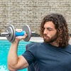 image:imageProsourceFit Thick Grips for Dumbbell and Barbell 19in Axle Bar Adapter for Weightlifting and Strength TrainingBlue