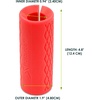 image:imageProsourceFit Thick Grips for Dumbbell and Barbell 19in Axle Bar Adapter for Weightlifting and Strength TrainingRed