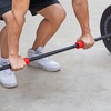 image:imageProsourceFit Thick Grips for Dumbbell and Barbell 19in Axle Bar Adapter for Weightlifting and Strength TrainingRed