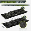 image:imageProsource AnkleWrist and ArmLeg Weights Set of 2 Adjustable Strap 1 lb5 lb Adjustable Weight 15 lb 10 lb 7 lb for Men and WomenBlack