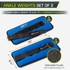 image:imageProsource AnkleWrist and ArmLeg Weights Set of 2 Adjustable Strap 1 lb5 lb Adjustable Weight 15 lb 10 lb 7 lb for Men and WomenBlue