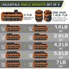 image:imageProsource AnkleWrist and ArmLeg Weights Set of 2 Adjustable Strap 1 lb5 lb Adjustable Weight 15 lb 10 lb 7 lb for Men and WomenOrange