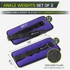 image:imageProsource AnkleWrist and ArmLeg Weights Set of 2 Adjustable Strap 1 lb5 lb Adjustable Weight 15 lb 10 lb 7 lb for Men and WomenPurple